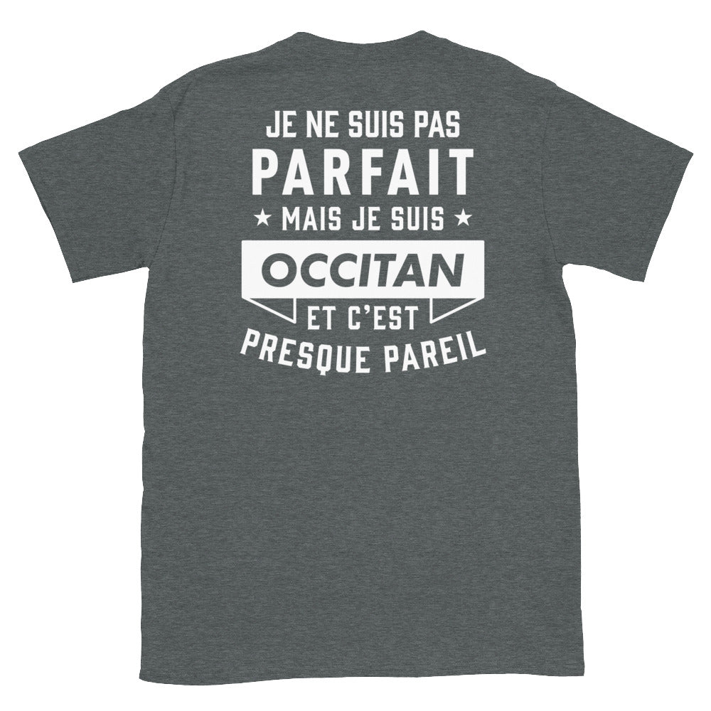 T-shirt Occitan bleu marine face - Je ne suis pas parfait mais