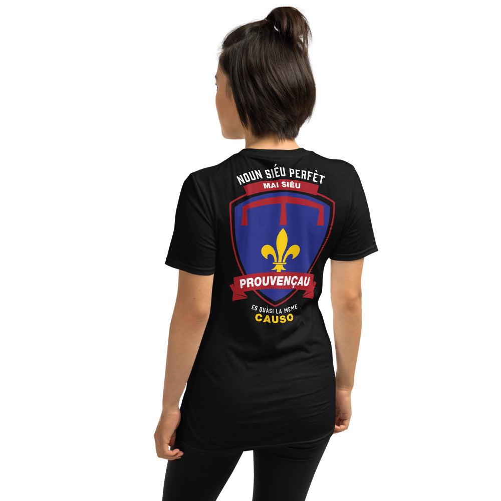 T-shirt Provence gris foncé chiné - Noun siéu perfèt mai siéu Prouvençau