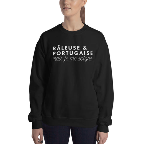 Râleuse Portugaise - Sweat Unisexe à Col Rond - Ici & Là - T-shirts & Souvenirs de chez toi