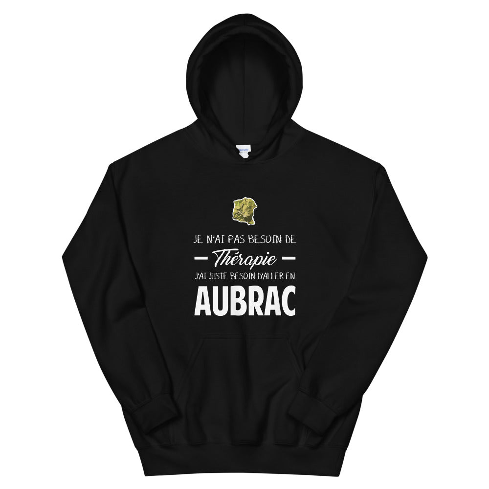Sweatshirt Aveyron noir - Thérapie par l'Aubrac humoristique
