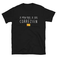 Thumbnail for T-shirt Corrèze noir - Je m'en fous, je suis fier !