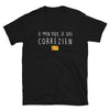 T-shirt Corrèze noir - Je m'en fous, je suis fier !