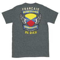 Thumbnail for T-shirt Réunion gris foncé - texte humoristique sur les origines
