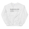 Sweatshirt Allemagne blanc - Fick dich doch selbst