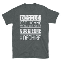 Thumbnail for T-shirt Vosgienne bleu marine - Désolé ce mec est pris par une fille