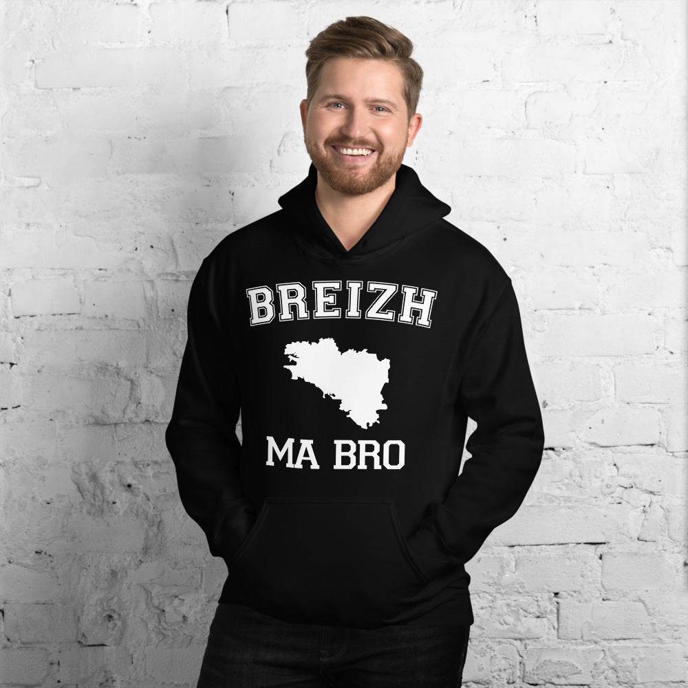 Breizh ma bro - Sweatshirt à capuche Bretagne - Ici & Là - T-shirts & Souvenirs de chez toi