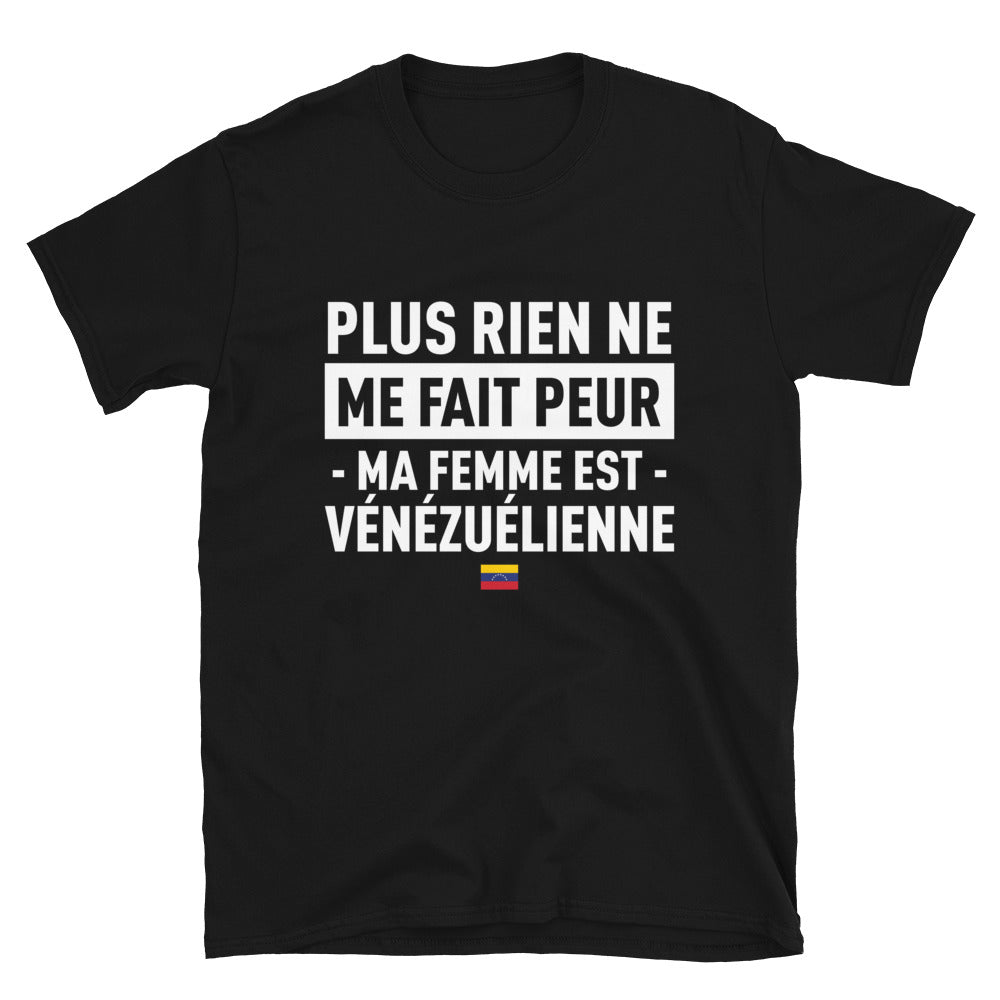T-shirt Venezuela noir - Plus rien ne me fait peur ma femme est