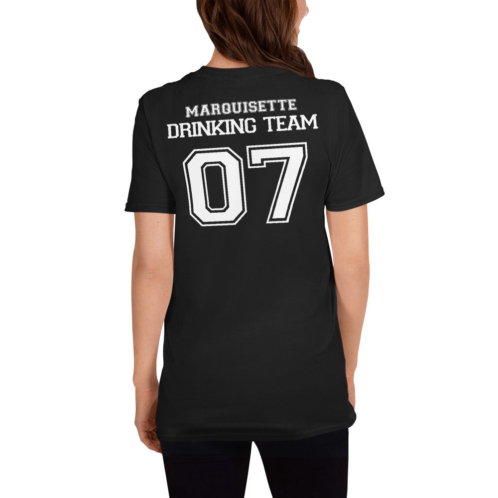 T-shirt Ardèche noir face - Marquisette Drinking Team