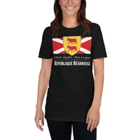 Thumbnail for T-shirt Béarn bleu marine - Drapeau de l'union gasconne