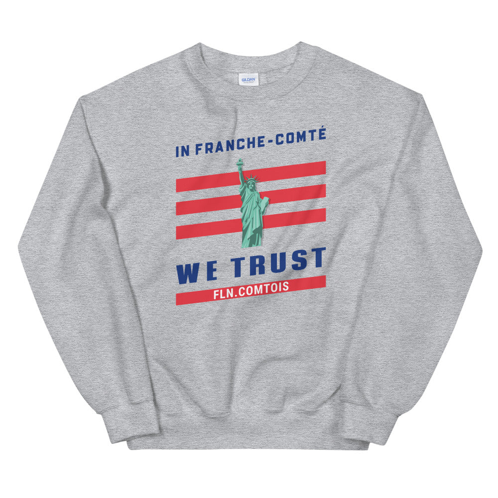 Sweatshirt Franche-Comté gris foncé chiné - In franche comté we trust