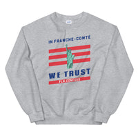 Thumbnail for Sweatshirt Franche-Comté gris foncé chiné - In franche comté we trust