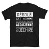 T-shirt Alsacien noir - Désolé ce mec est pris par une fille