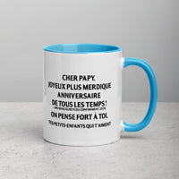 Thumbnail for Mug anniversaire grand-père rouge - Papy Joyeux et humour