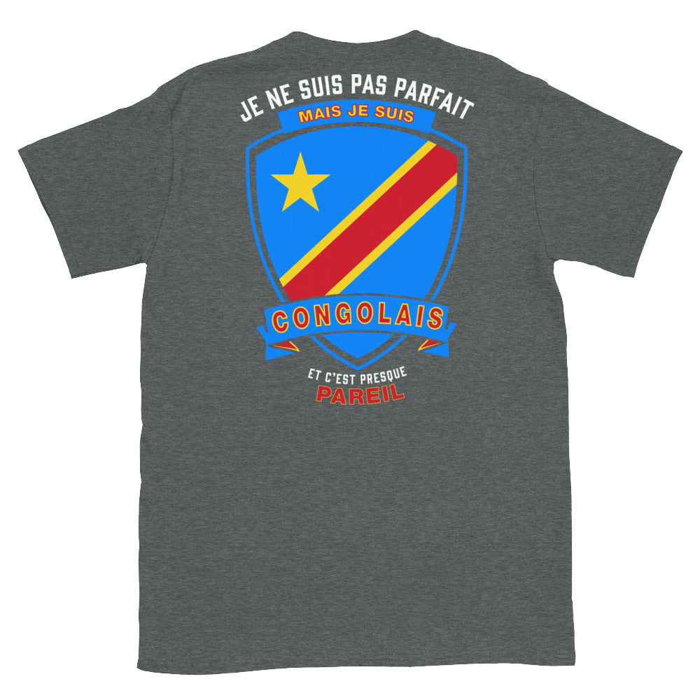 T-shirt Congo bleu marine - Je ne suis pas parfait mais