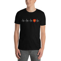 Thumbnail for T-shirt Normandie bleu marine - Blason et battement de cœur