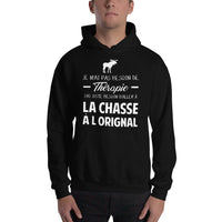 Thumbnail for Chasse à l'orignal Thérapie - Sweatshirth à capuche - Ici & Là - T-shirts & Souvenirs de chez toi