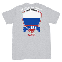 Thumbnail for T-shirt Russie bleu marine dos - Je ne suis pas parfait mais.