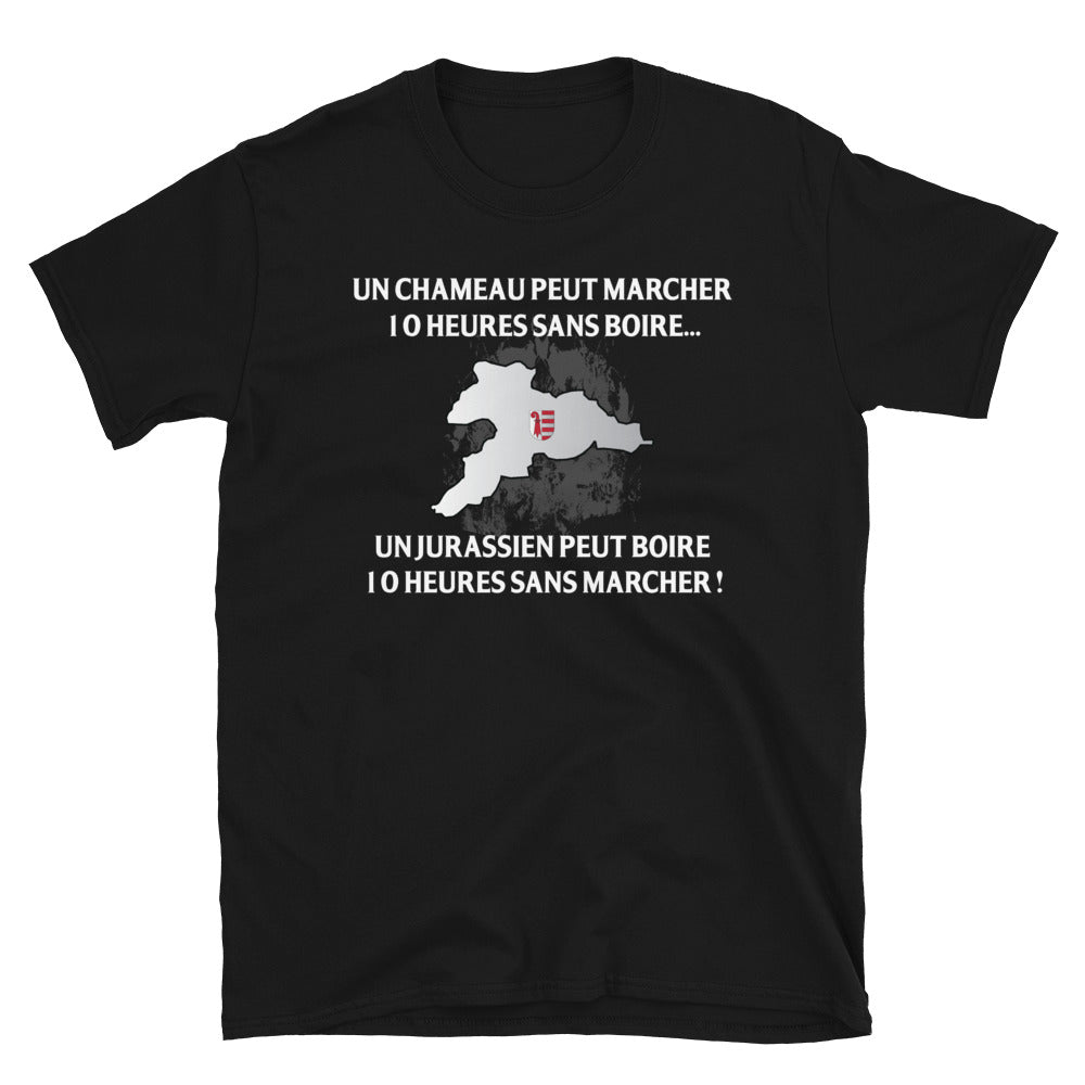 T-shirt Jurassien noir - 10 heures sans marcher