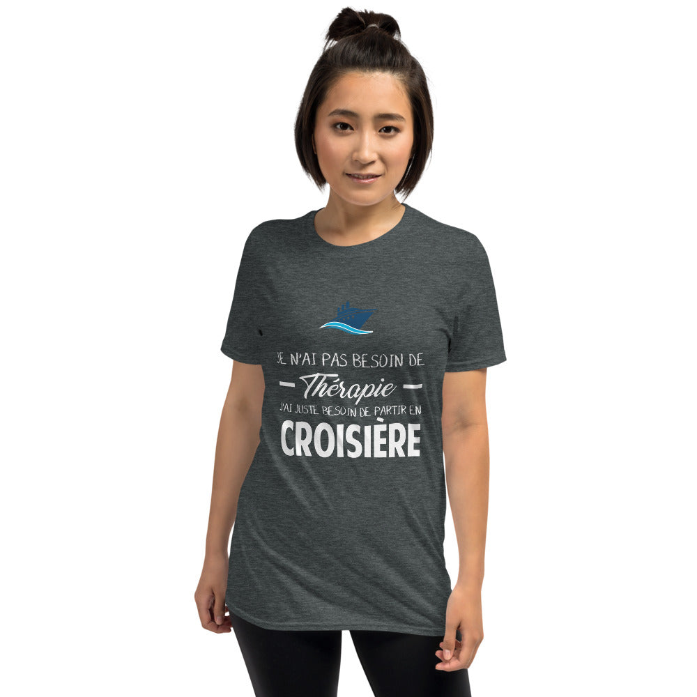 T-shirt Croisière noir dos - Je n'ai pas besoin de thérapie