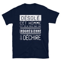 Thumbnail for T-shirt Indonésie noir dos - Désolé ce mec est pris