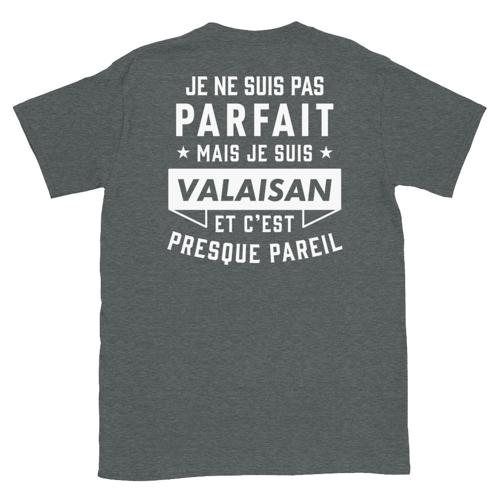 T-shirt Valais bleu marine - Je ne suis pas parfait mais.