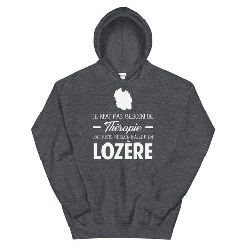 Pas besoin de Thérapie Lozère - Sweatshirt à capuche - Ici & Là - T-shirts & Souvenirs de chez toi