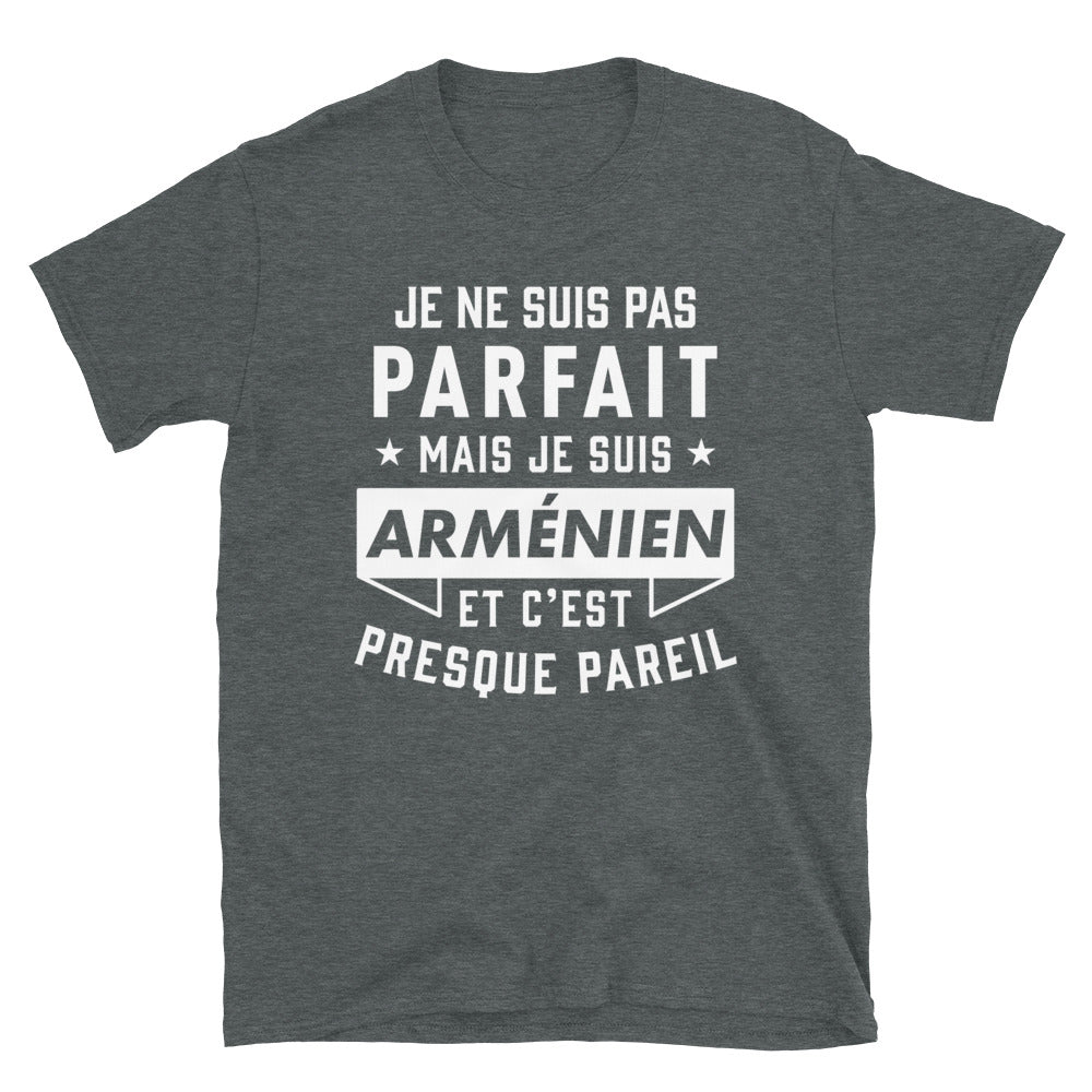 T-shirt Arménien bleu marine - Fierté et humour en coton