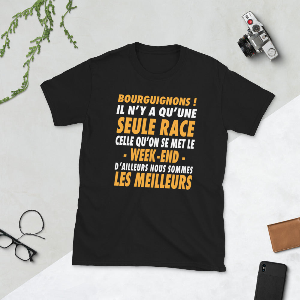 Bourguignons, il n'y a qu'une seule race - T-shirt Standard - Ici & Là - T-shirts & Souvenirs de chez toi