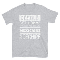 Thumbnail for T-shirt Mexicaine bleu marine dos - Désolé ce mec est pris