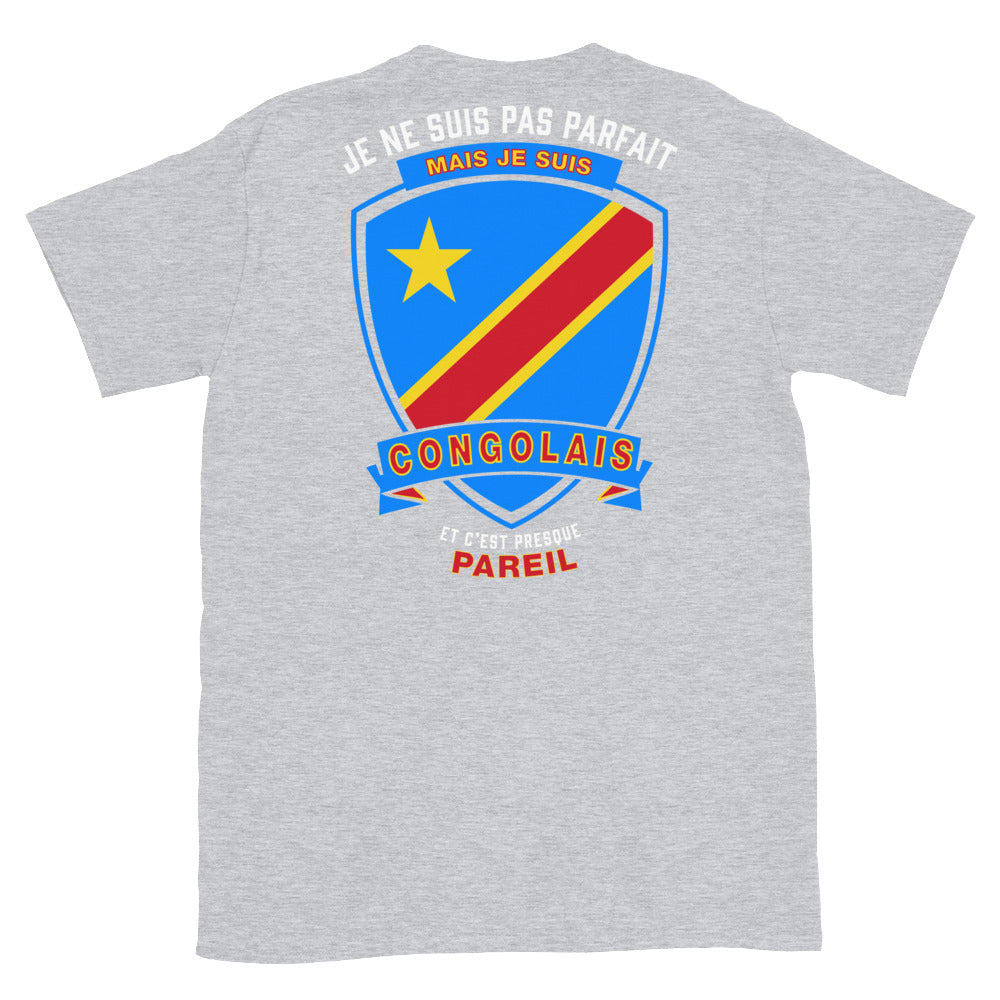 T-shirt Congo bleu marine dos - Je ne suis pas parfait mais