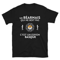 Thumbnail for T-shirt Béarn noir - Le gars qui ne boit pas c'est un espion