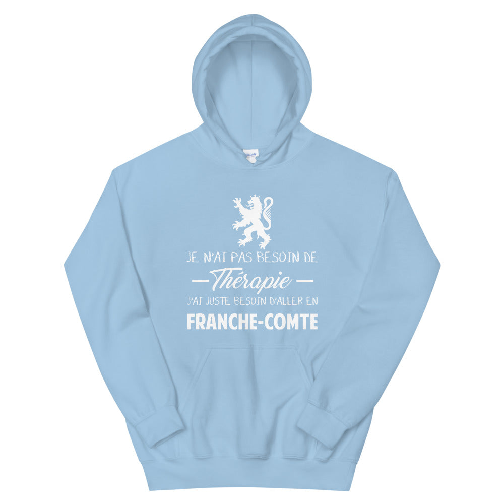 Sweatshirt Franche-Comté noir dos - Pas besoin de thérapie