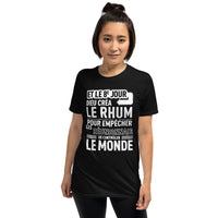 Thumbnail for 8e jour Dieu créa le Rhum pour empêcher les Réunionnais - T-shirt Standard - Ici & Là - T-shirts & Souvenirs de chez toi