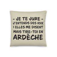 Thumbnail for Ardèche - j'entends des voix - Coussin décoratif - Ici & Là - T-shirts & Souvenirs de chez toi