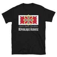 Thumbnail for T-shirt Aude noir - Liberté égalité chocolatine