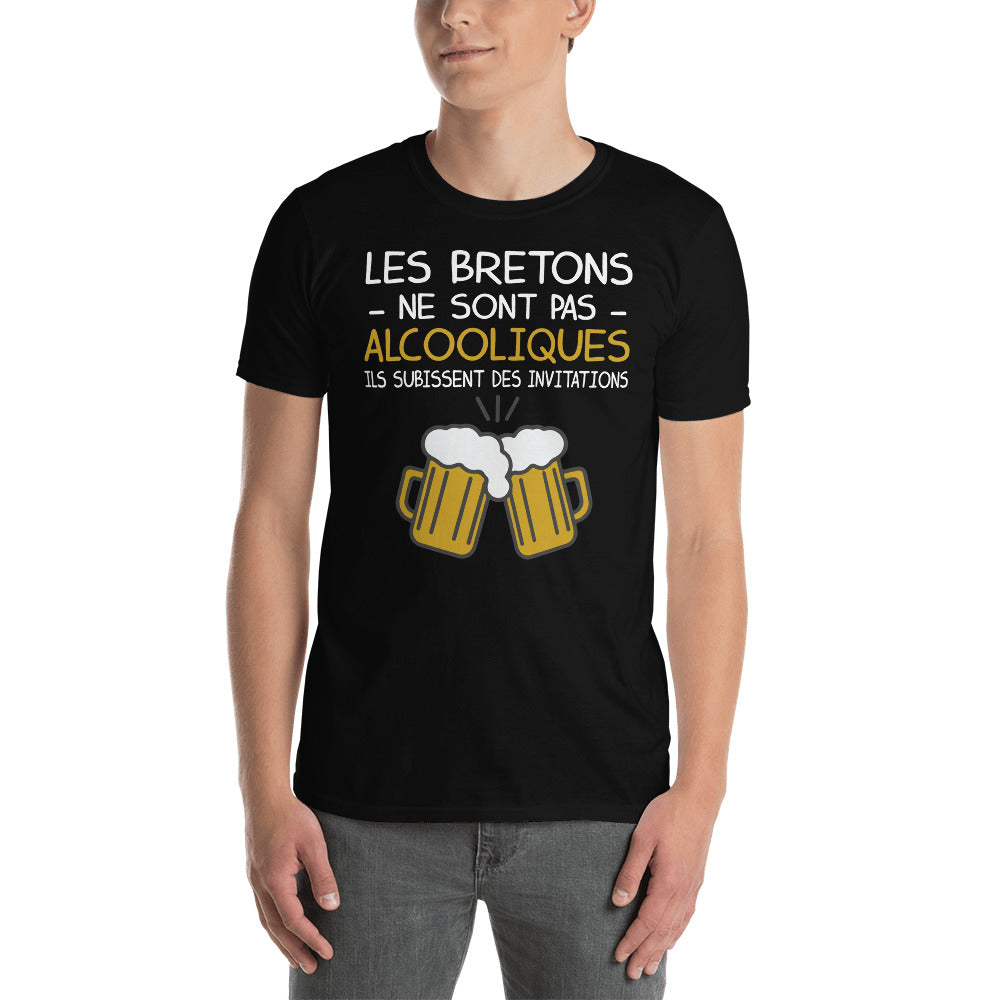 T-shirt Bretagne bleu marine - Les Bretons ne sont pas alcooliques