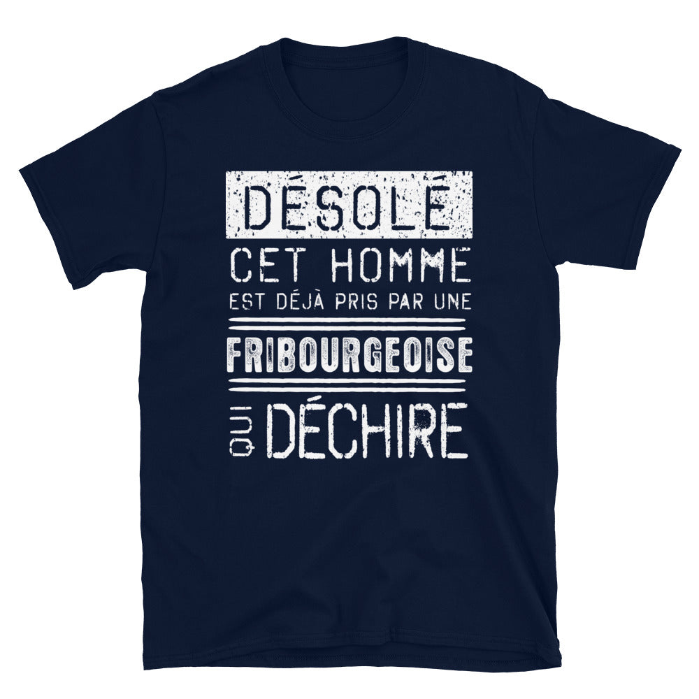 T-shirt Fribourgeoise bleu marine - Désolé ce mec est pris