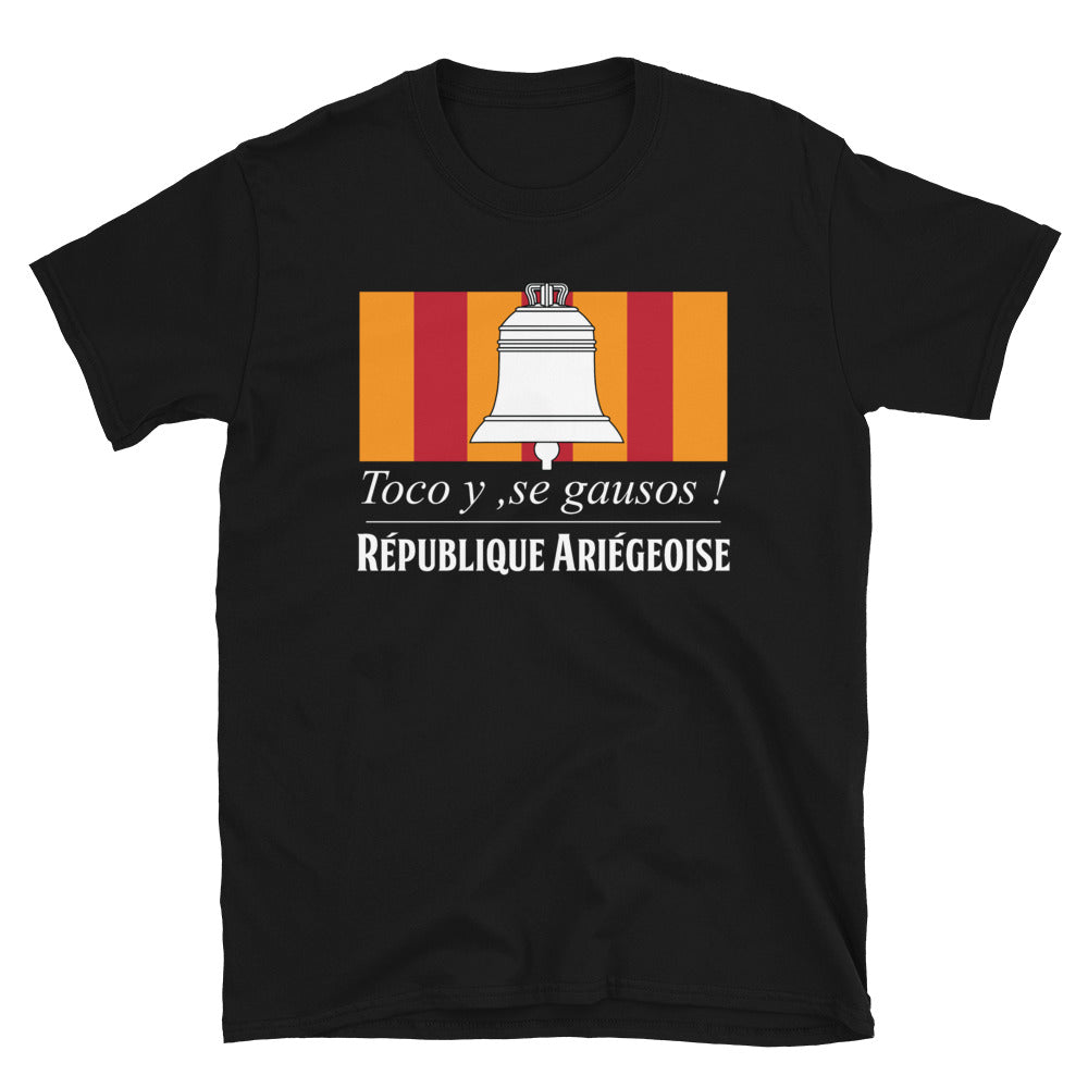 T-shirt Ariège noir - Toco y se gausos avec humour local