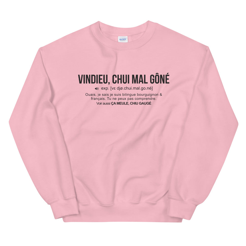 Vindieu, chui mal gôné Bourgogne - Sweatshirt - Ici & Là - T-shirts & Souvenirs de chez toi