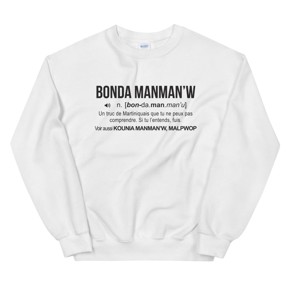 Definition Bonda manmanw - Martinique - Sweatshirt - Ici & Là - T-shirts & Souvenirs de chez toi