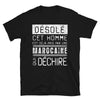 T-shirt Maroc noir - Désolé ce mec est pris par une fille qui déchire