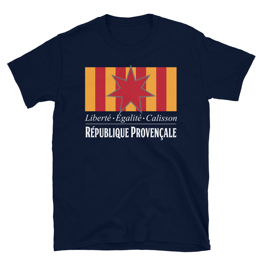 T-shirt Provence noir dos - Fierté et humour en coton doux
