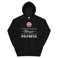 Thumbnail for Sweatshirt Polynésie noir - Pas besoin de thérapie