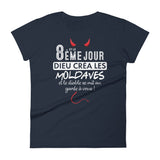 8e jour, Moldaves - T-shirt à Manches Courtes pour Femmes - Ici & Là - T-shirts & Souvenirs de chez toi