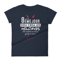 Thumbnail for 8e jour, Moldaves - T-shirt à Manches Courtes pour Femmes - Ici & Là - T-shirts & Souvenirs de chez toi