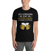 Thumbnail for T-shirt Lorraine gris foncé chiné - Les Lorrains ne sont pas alcooliques