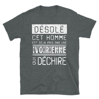 Thumbnail for T-shirt Ivoirienne bleu marine - Désolé ce mec est pris par une fille