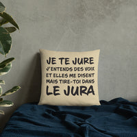 Thumbnail for Tire toi dans le Jura - Franche-Comté - Coussin décoratif et humoristique sur le Jura (marche pour le Jura Suisse) - Ici & Là - T-shirts & Souvenirs de chez toi