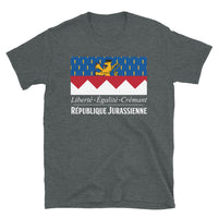 Thumbnail for T-shirt République Jurassienne noir - Liberté Égalité Crémant