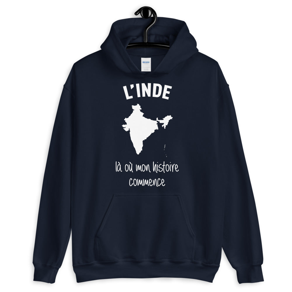 Sweatshirt Inde bleu marine - L'histoire commence ici